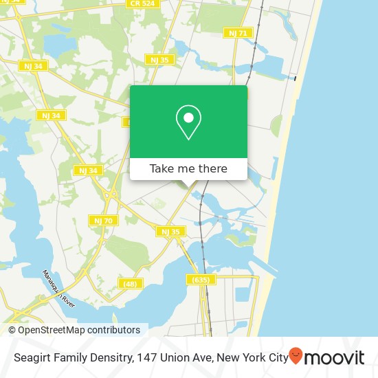 Mapa de Seagirt Family Densitry, 147 Union Ave