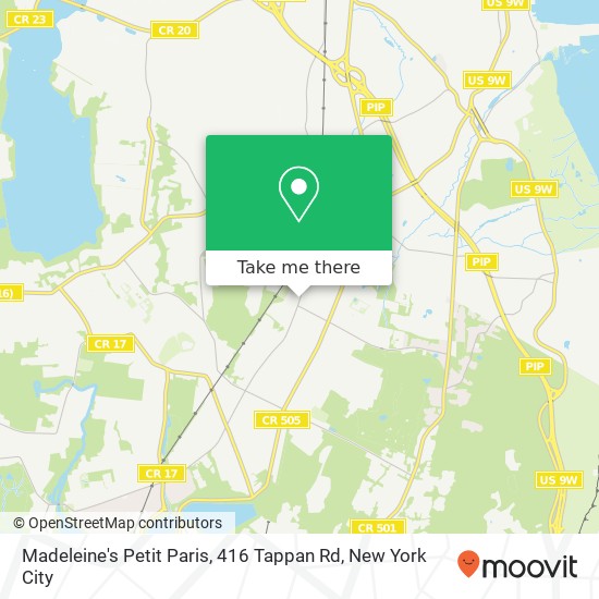 Mapa de Madeleine's Petit Paris, 416 Tappan Rd