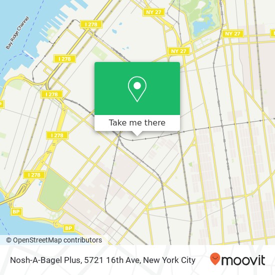 Mapa de Nosh-A-Bagel Plus, 5721 16th Ave