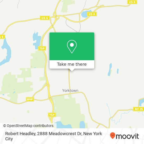Mapa de Robert Headley, 2888 Meadowcrest Dr