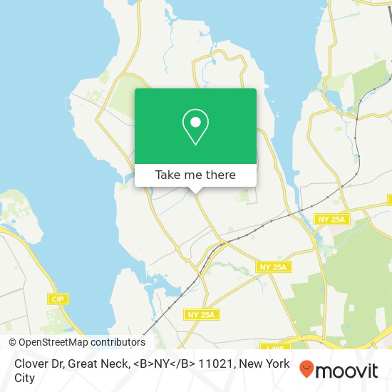 Clover Dr, Great Neck, <B>NY< / B> 11021 map