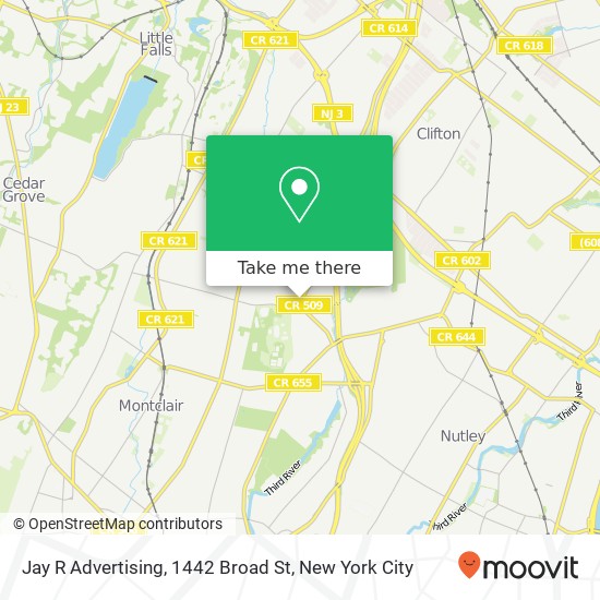 Mapa de Jay R Advertising, 1442 Broad St