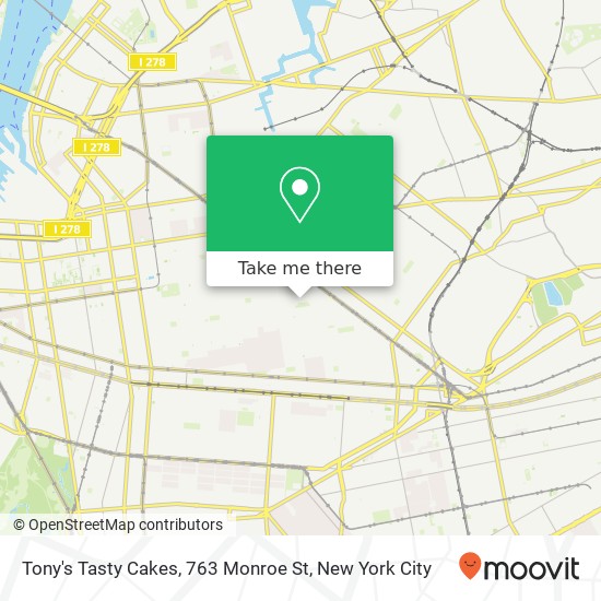 Tony's Tasty Cakes, 763 Monroe St map