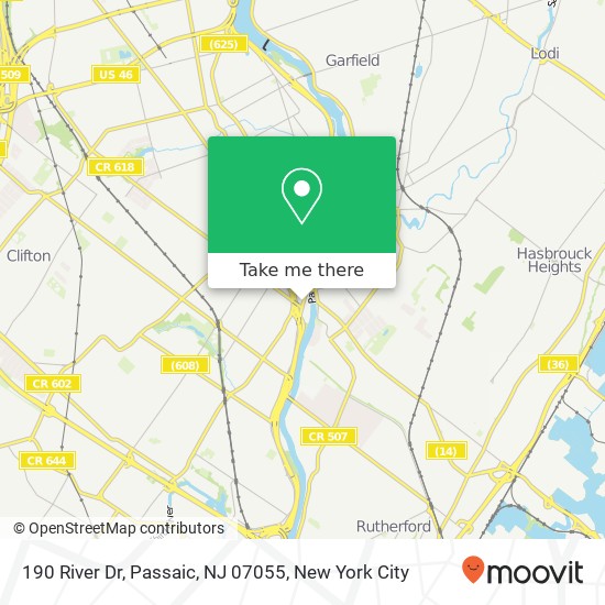 190 River Dr, Passaic, NJ 07055 map