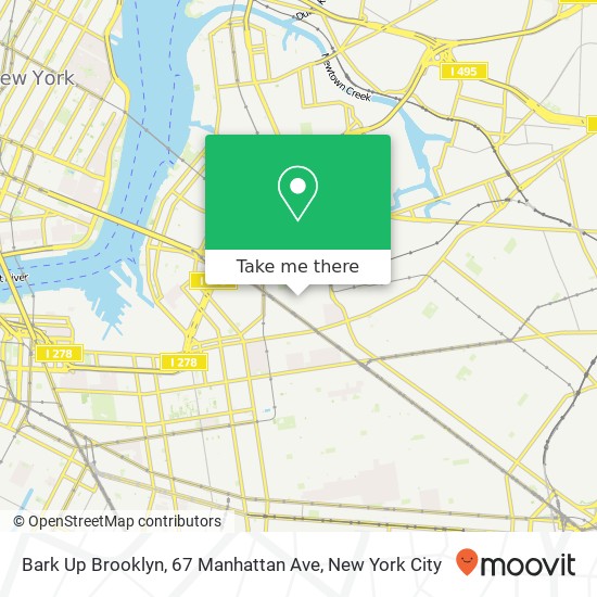 Bark Up Brooklyn, 67 Manhattan Ave map