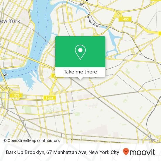 Mapa de Bark Up Brooklyn, 67 Manhattan Ave