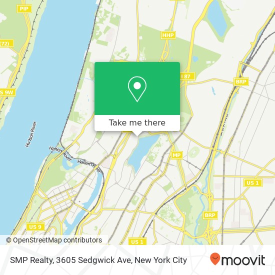 Mapa de SMP Realty, 3605 Sedgwick Ave