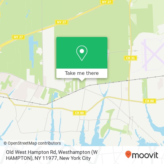 Mapa de Old West Hampton Rd, Westhampton (W HAMPTON), NY 11977