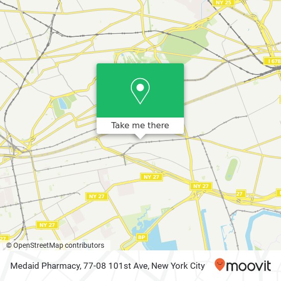 Mapa de Medaid Pharmacy, 77-08 101st Ave