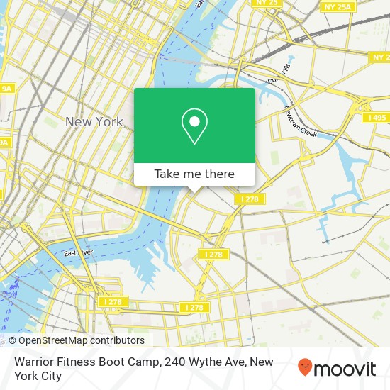 Mapa de Warrior Fitness Boot Camp, 240 Wythe Ave