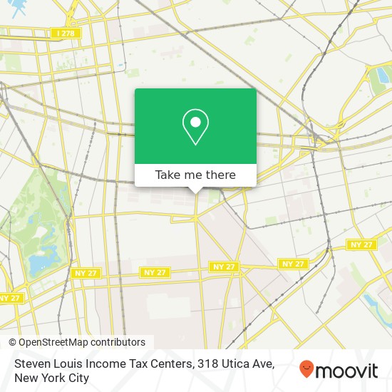 Mapa de Steven Louis Income Tax Centers, 318 Utica Ave