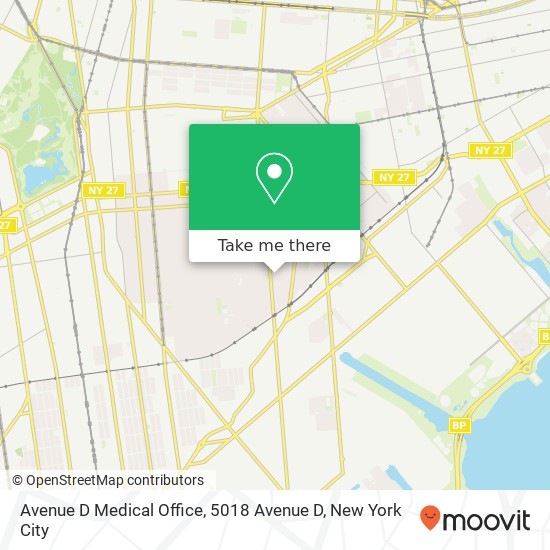 Mapa de Avenue D Medical Office, 5018 Avenue D