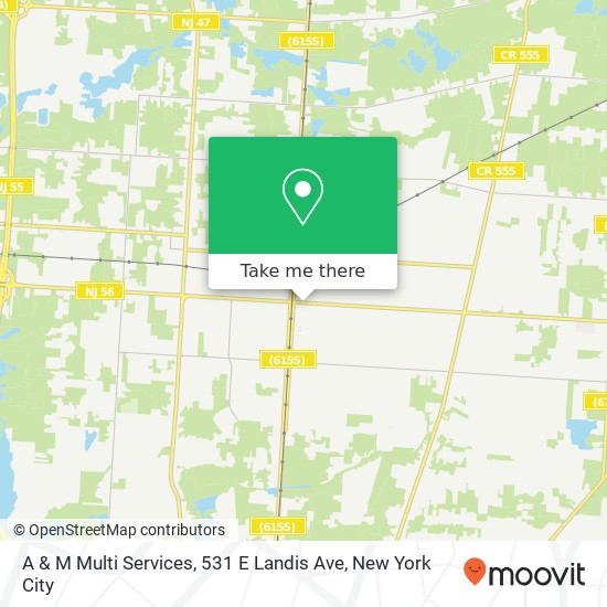 Mapa de A & M Multi Services, 531 E Landis Ave