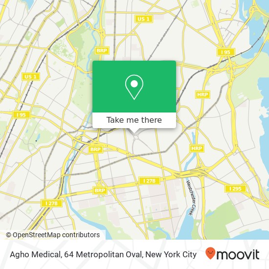 Mapa de Agho Medical, 64 Metropolitan Oval