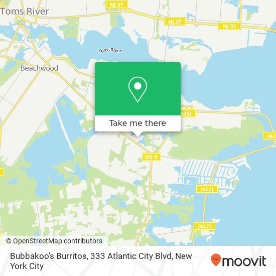 Bubbakoo's Burritos, 333 Atlantic City Blvd map