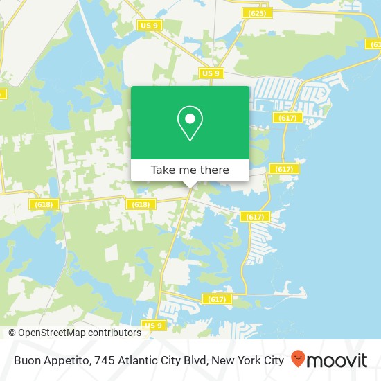 Mapa de Buon Appetito, 745 Atlantic City Blvd
