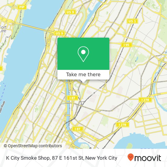 K City Smoke Shop, 87 E 161st St map