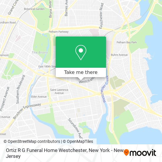 Ortiz R G Funeral Home Westchester map