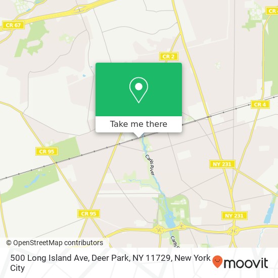 Mapa de 500 Long Island Ave, Deer Park, NY 11729