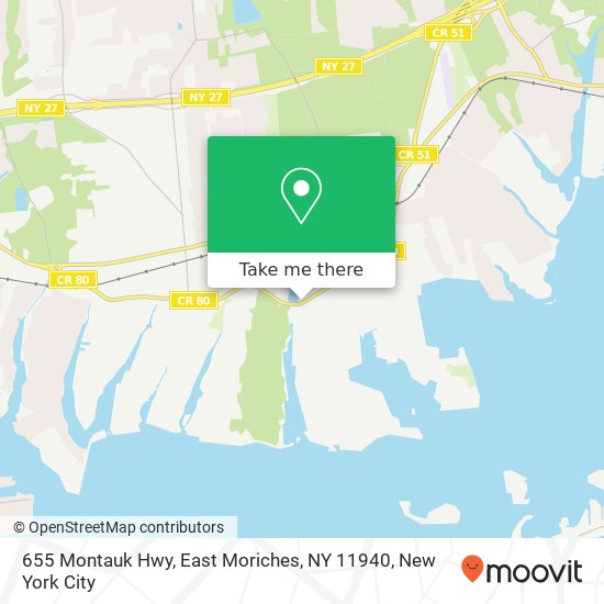 655 Montauk Hwy, East Moriches, NY 11940 map