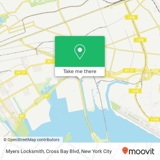 Myers Locksmith, Cross Bay Blvd map