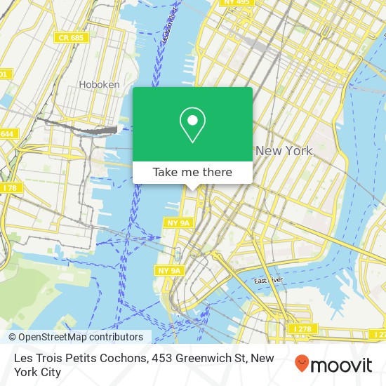 Mapa de Les Trois Petits Cochons, 453 Greenwich St