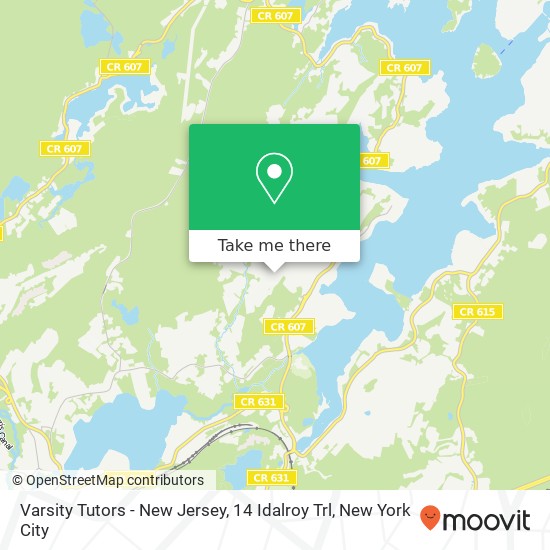 Mapa de Varsity Tutors - New Jersey, 14 Idalroy Trl