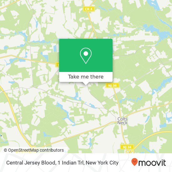 Central Jersey Blood, 1 Indian Trl map
