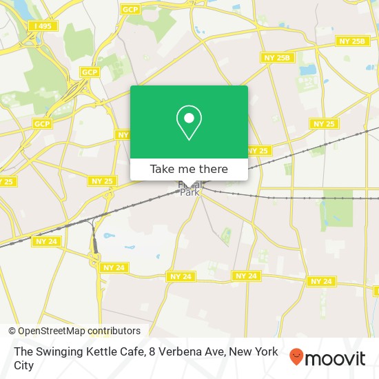 Mapa de The Swinging Kettle Cafe, 8 Verbena Ave