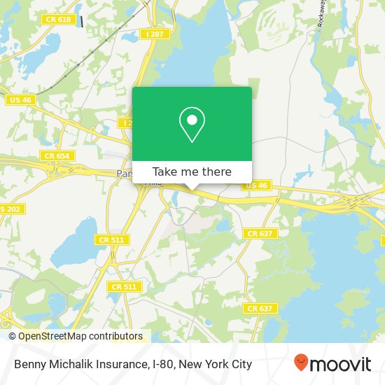 Benny Michalik Insurance, I-80 map