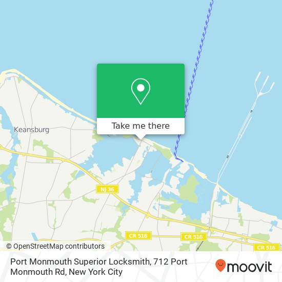 Mapa de Port Monmouth Superior Locksmith, 712 Port Monmouth Rd