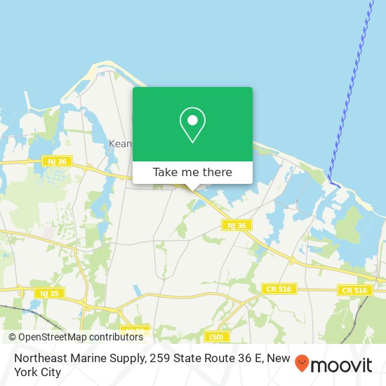 Mapa de Northeast Marine Supply, 259 State Route 36 E