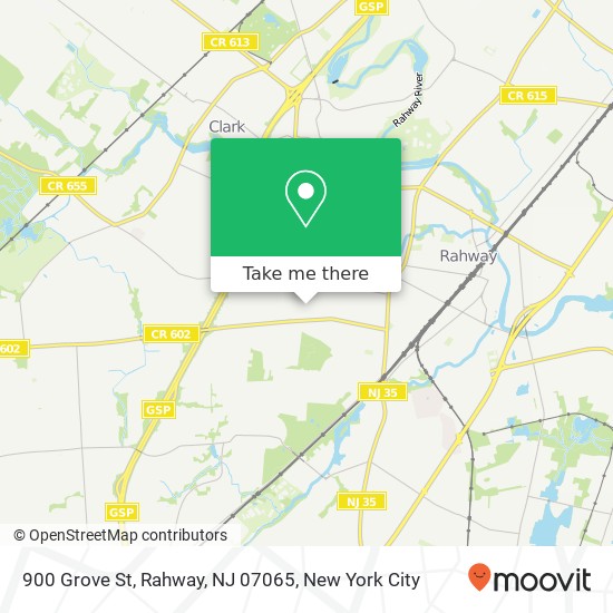 Mapa de 900 Grove St, Rahway, NJ 07065