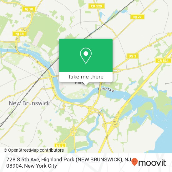 728 S 5th Ave, Highland Park (NEW BRUNSWICK), NJ 08904 map