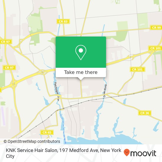 KNK Service Hair Salon, 197 Medford Ave map