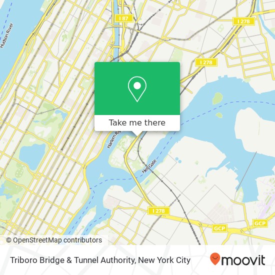 Mapa de Triboro Bridge & Tunnel Authority