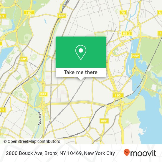 Mapa de 2800 Bouck Ave, Bronx, NY 10469