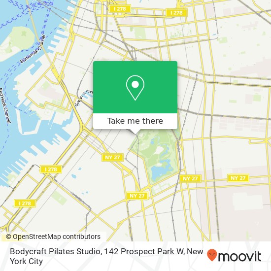 Mapa de Bodycraft Pilates Studio, 142 Prospect Park W