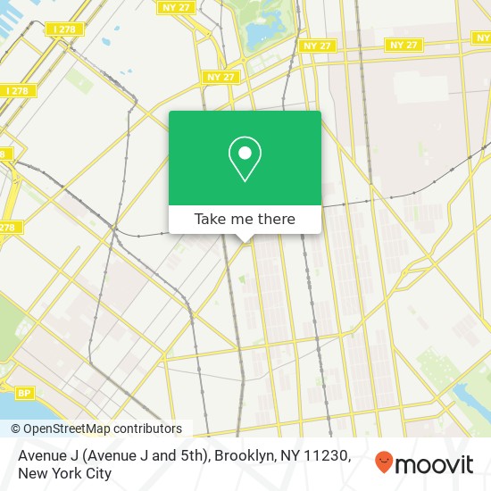 Mapa de Avenue J (Avenue J and 5th), Brooklyn, NY 11230