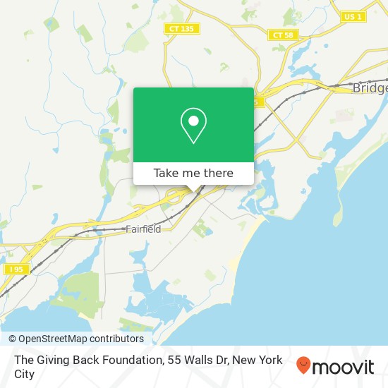 Mapa de The Giving Back Foundation, 55 Walls Dr