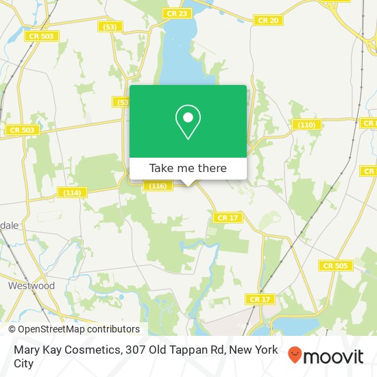 Mapa de Mary Kay Cosmetics, 307 Old Tappan Rd