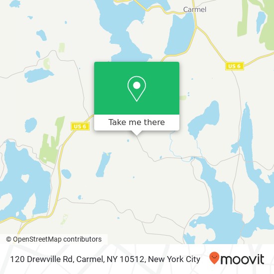 Mapa de 120 Drewville Rd, Carmel, NY 10512