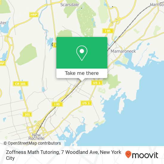 Zoffness Math Tutoring, 7 Woodland Ave map