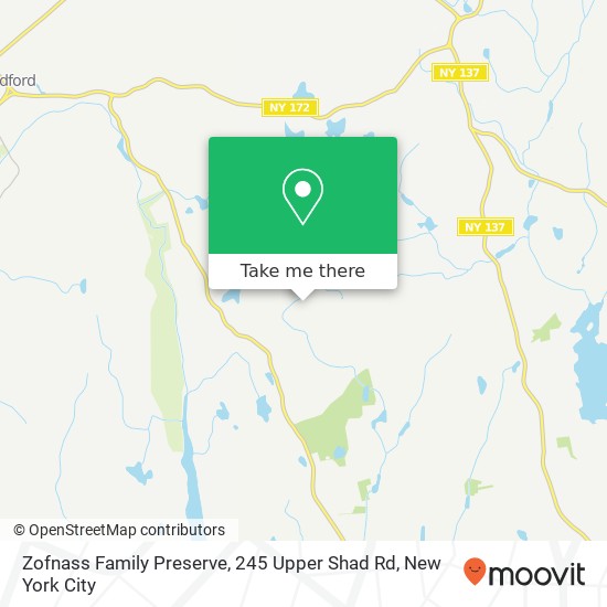 Mapa de Zofnass Family Preserve, 245 Upper Shad Rd