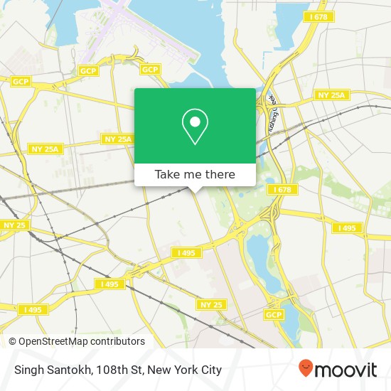 Singh Santokh, 108th St map