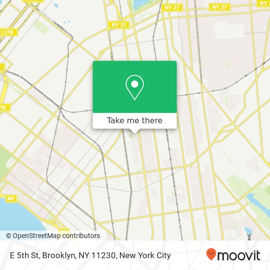 E 5th St, Brooklyn, NY 11230 map