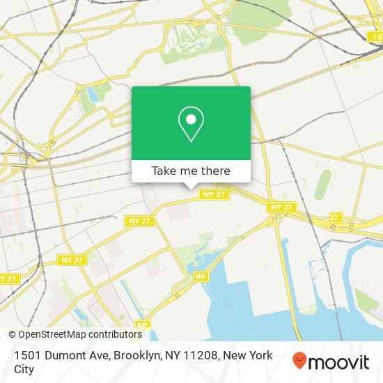 1501 Dumont Ave, Brooklyn, NY 11208 map