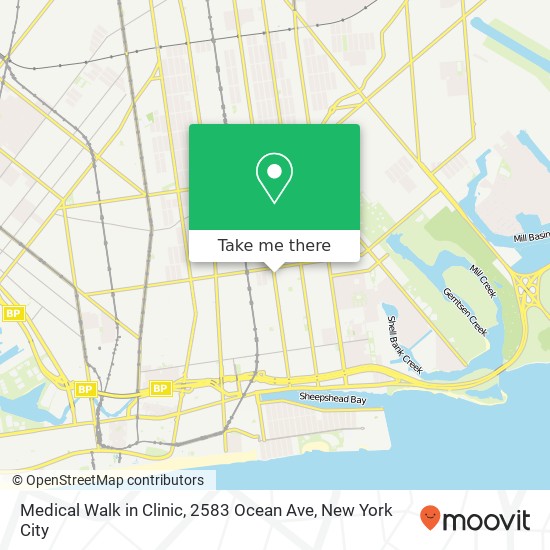 Medical Walk in Clinic, 2583 Ocean Ave map