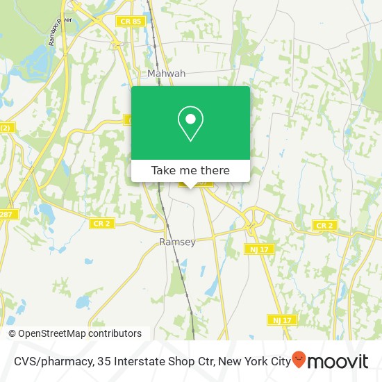 Mapa de CVS / pharmacy, 35 Interstate Shop Ctr