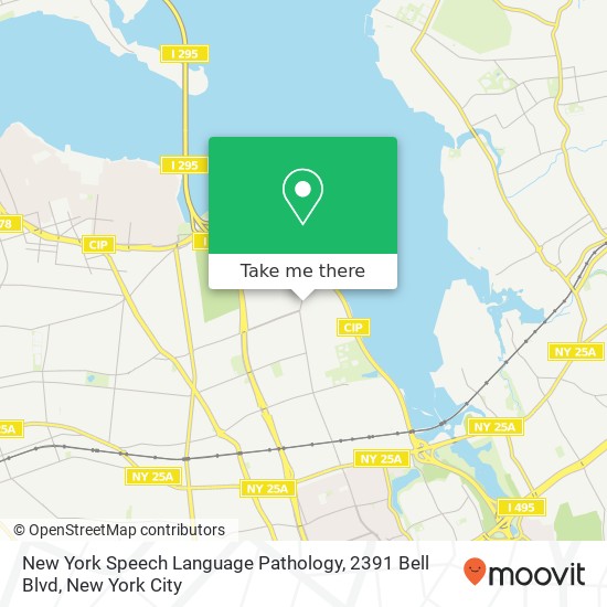 Mapa de New York Speech Language Pathology, 2391 Bell Blvd